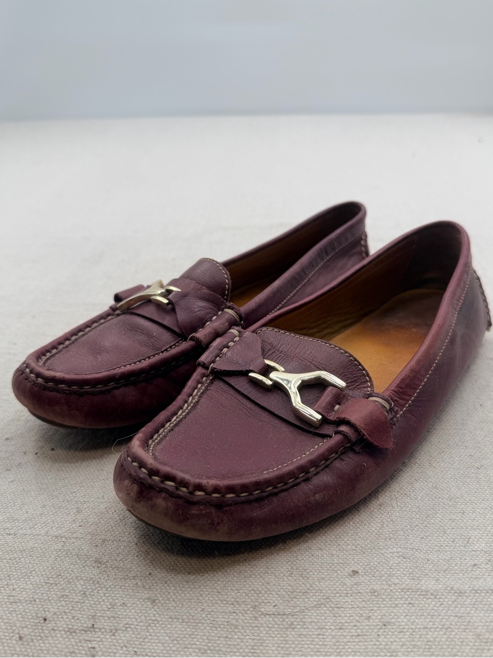 Peter Millar Men's Suede Driving Loafers in Plum